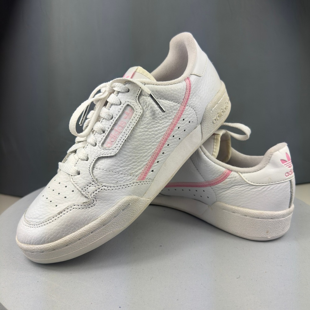 Adidas Continental 80 Sneakers Womens 8 White Pink G27722 Leather Low Top